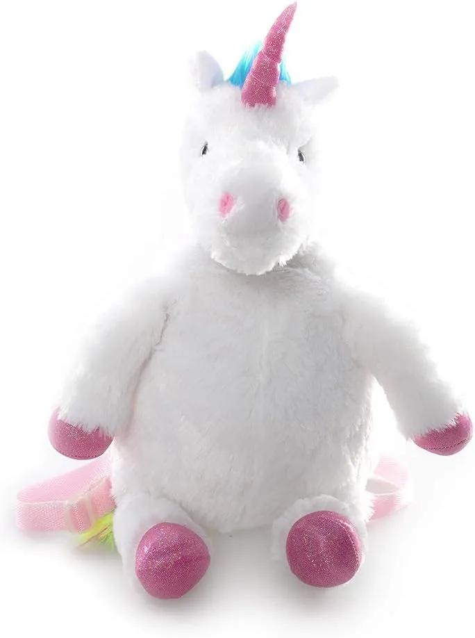 Plushland Fluffy Plush Rainbow Unicorn Stuffed Animal Toy 14 Inches - Cuddly Autism ADHD Soft Magical Gifts Present Birthday Love Girlfriend Pal Buddies Friendship (New Unicorn with Strap)
