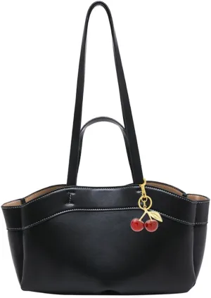 Pocadri Tote Bag for Women Magnetic Buckle Shoulder Handbag Vegan Leather Purses for Work College Dating