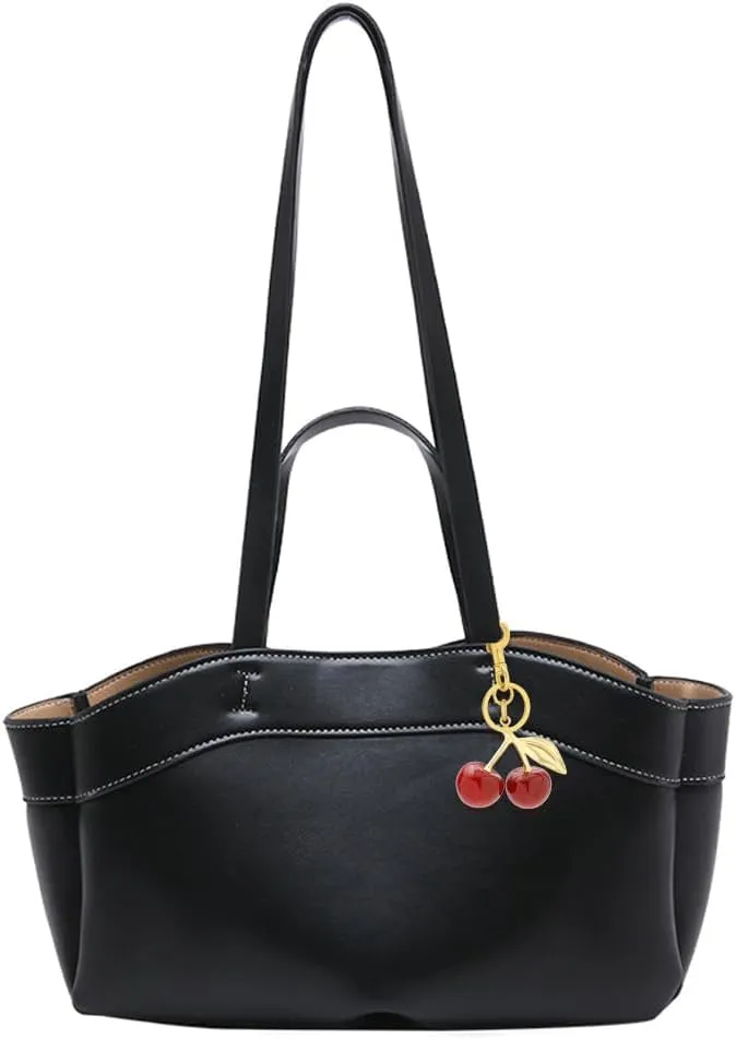 Pocadri Tote Bag for Women Magnetic Buckle Shoulder Handbag Vegan Leather Purses for Work College Dating