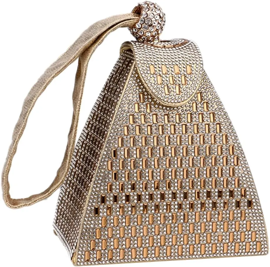 Pocadri Womens Shinny EveningBag Handbag Rhinestone Crystal Purses Elegant Formal Party Banquet Bridal Clutch
