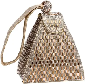 Pocadri Womens Shinny EveningBag Handbag Rhinestone Crystal Purses Elegant Formal Party Banquet Bridal Clutch