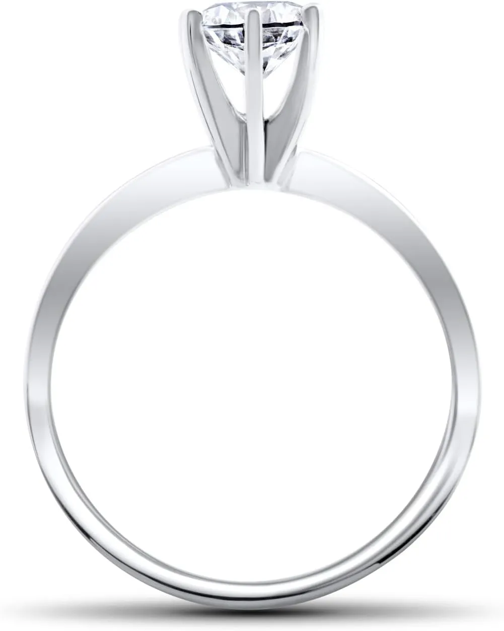 Pompeii 1/2ct Solitaire Diamond Engagement Ring 14K White Gold