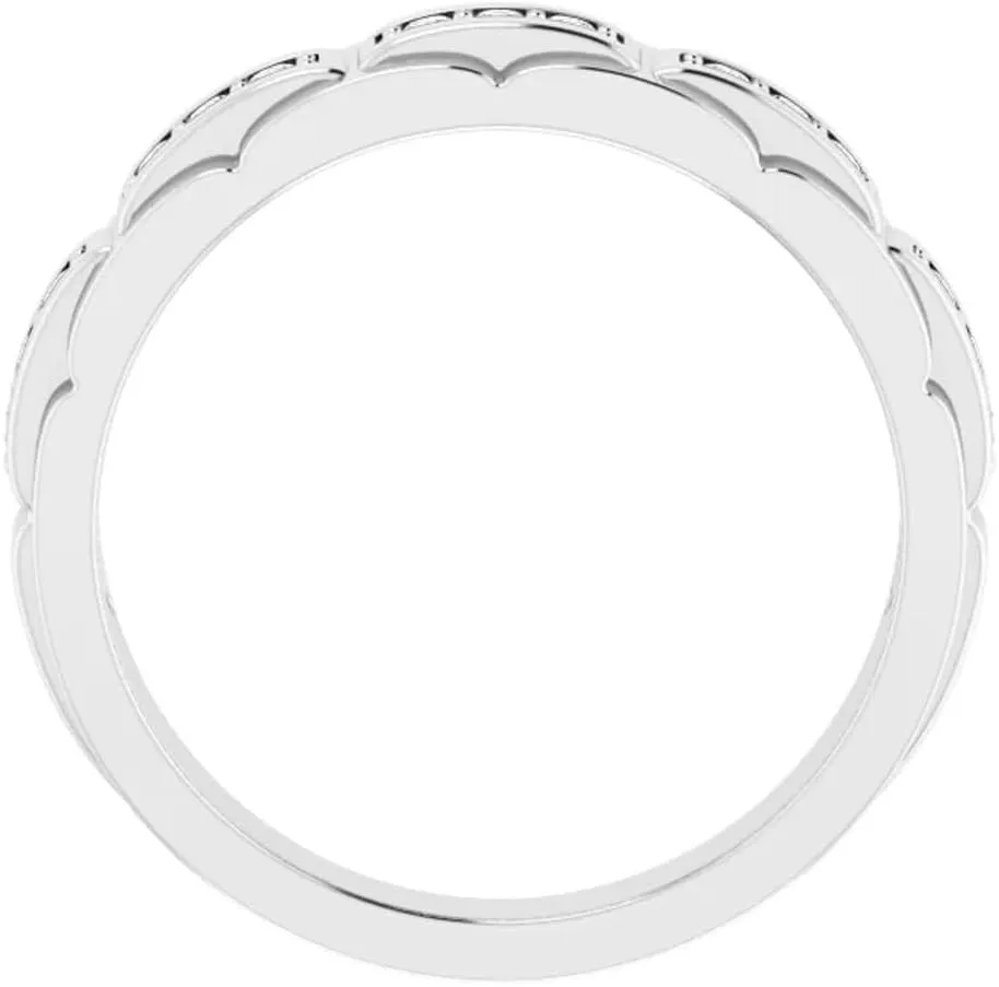 Pompeii 1/3 Ct Mens Lab Grown Diamond Wedding Ring White Gold Anniversary Band (((G-H)),VS)