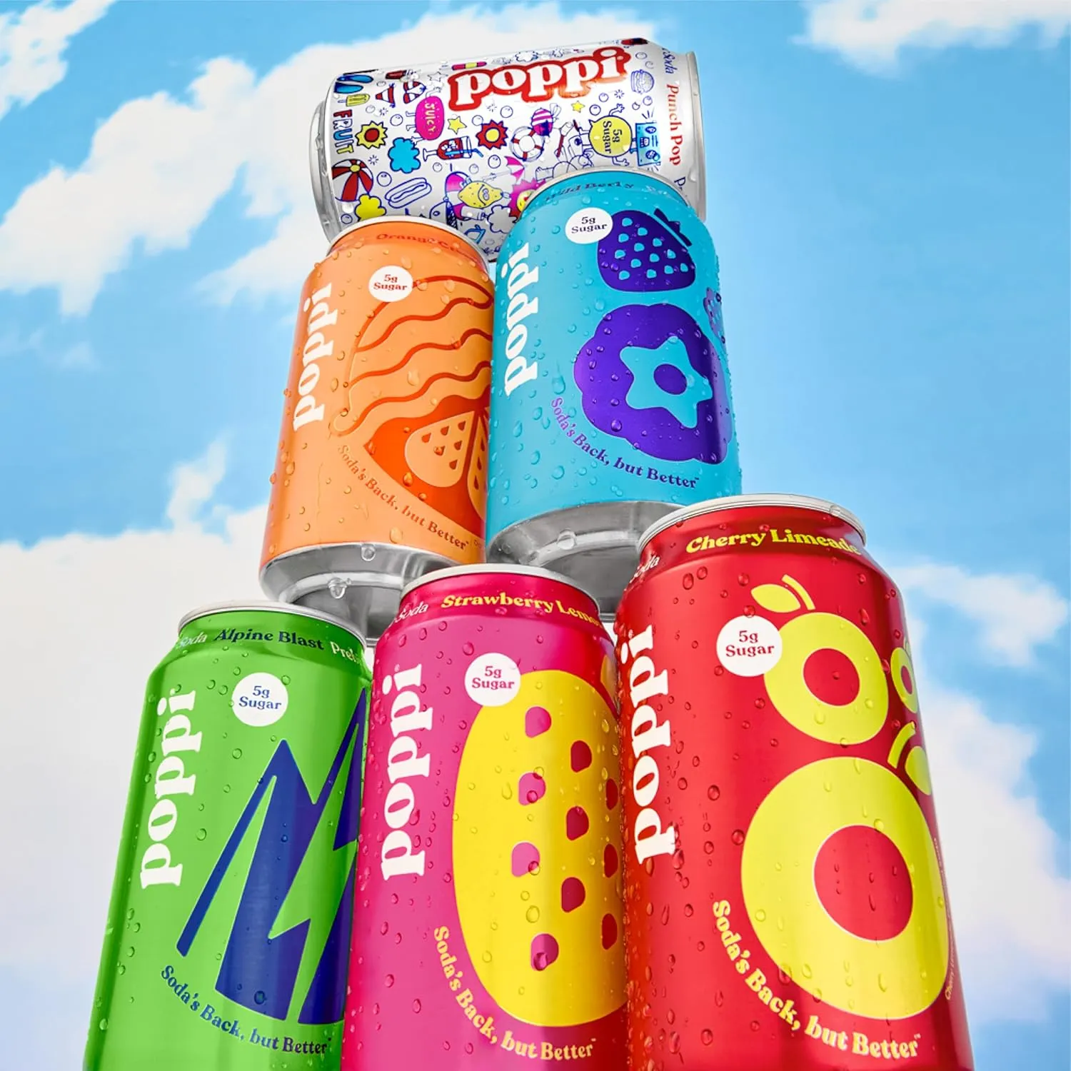 Poppi Sparkling Prebiotic Soda Beverage with Apple Cider Vinegar, Seltzer Water and Fruit Juice, New Obsessions Variety Pack, 12 Fl Oz, Pack of 12, Packaging May Vary