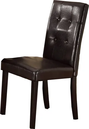 Poundex Fully Upholstered Dining Chair, Espresso