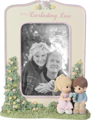Precious Moments Couples Photo Frame | To Our Everlasting Love Resin/Glass Photo Frame | Gift for Couples, Wife, Girlfriend | Valentine's Day Gift | 4" x 6" Picture