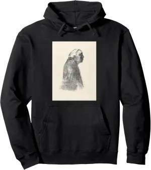 Profile Self-Portrait Toward Right by Kathe Kollwitz (1938) Pullover Hoodie