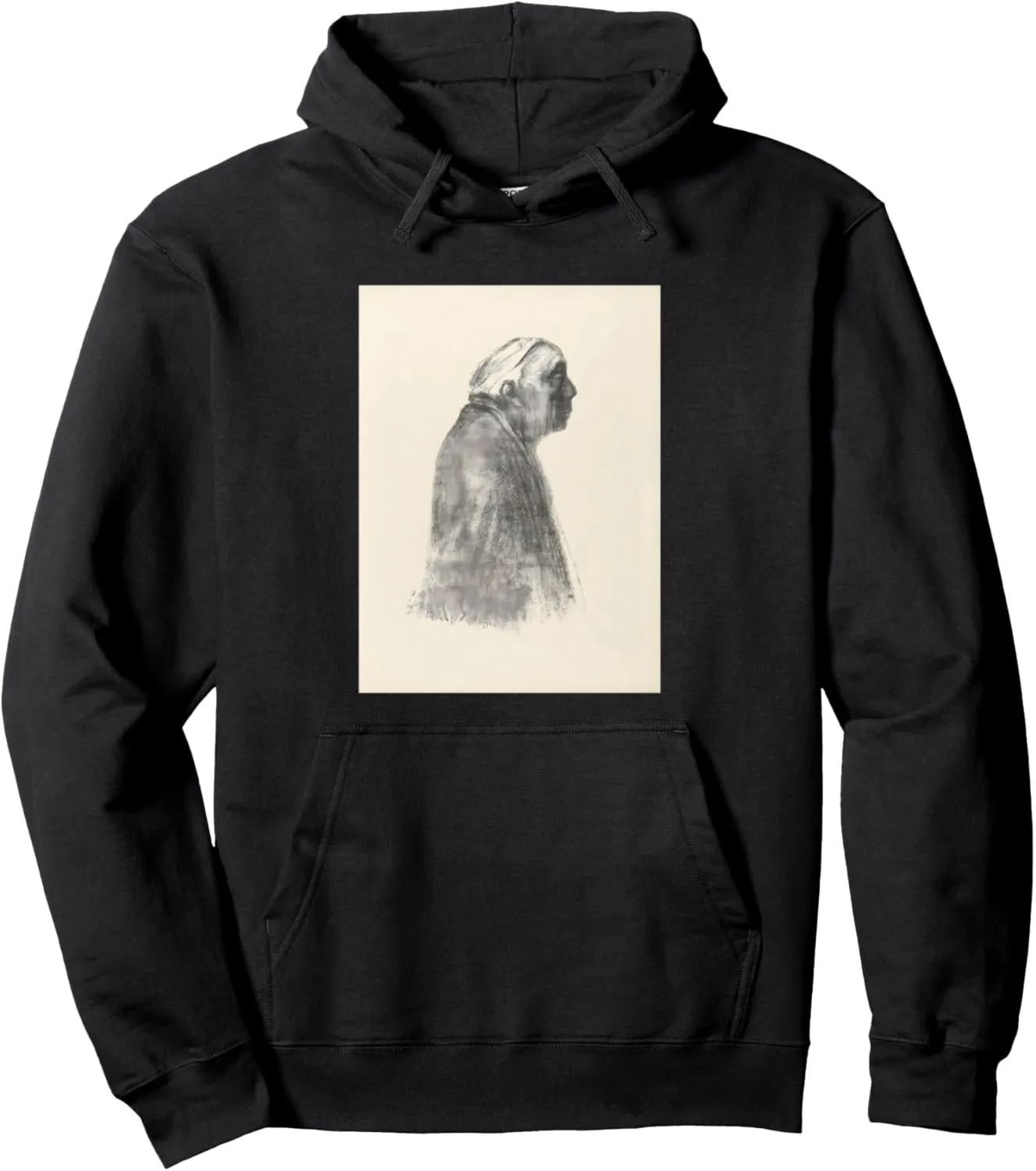 Profile Self-Portrait Toward Right by Kathe Kollwitz (1938) Pullover Hoodie