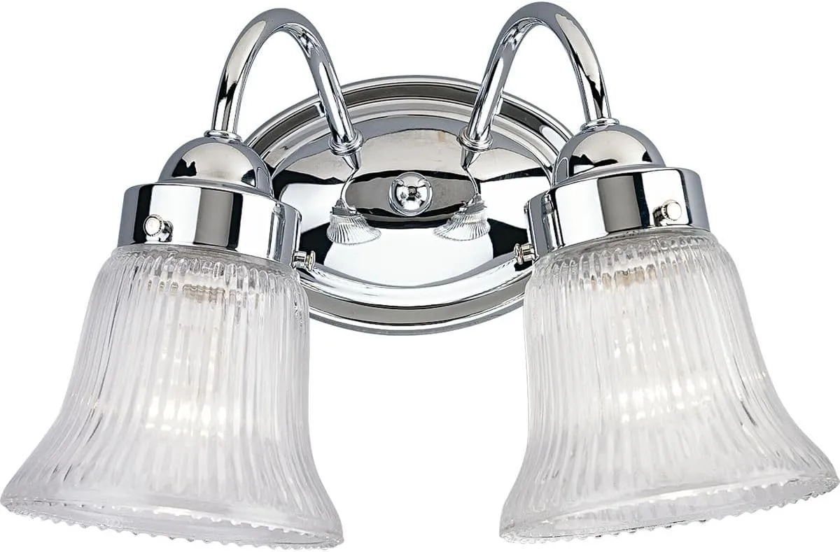 Progress Lighting P3288-15 2 Light Bath Fixture, Polished Chrome
