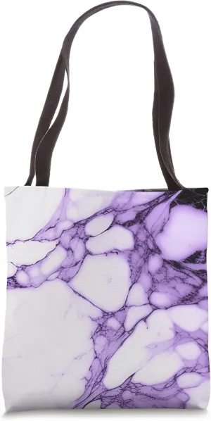 Purple White Black Chic Abstract Modern Aesthetic Tote Bag