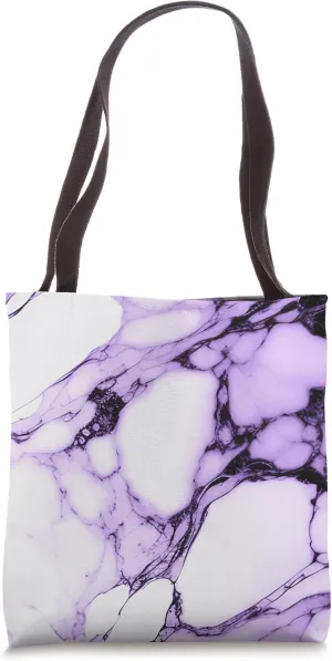 Purple White Black Chic Abstract Modern Aesthetic Tote Bag
