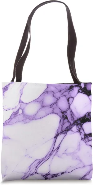 Purple White Black Chic Abstract Modern Aesthetic Tote Bag