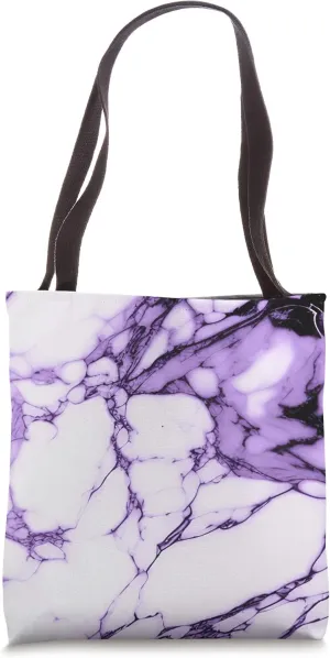 Purple White Black Chic Abstract Modern Aesthetic Tote Bag