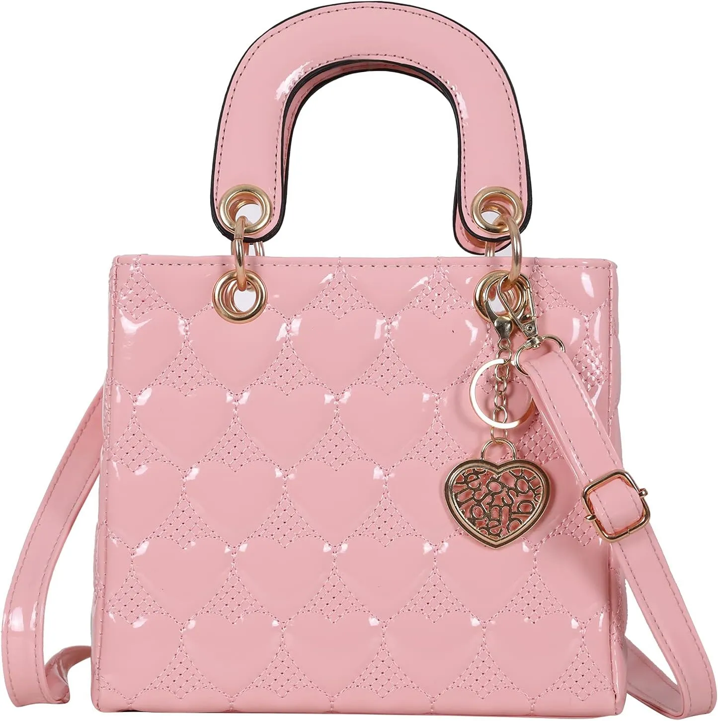 Purses and Handbag for Women Fashion Ladies Leather Top Handle Shiny Patent Satchel Shoulder Tote Bag Crossbody