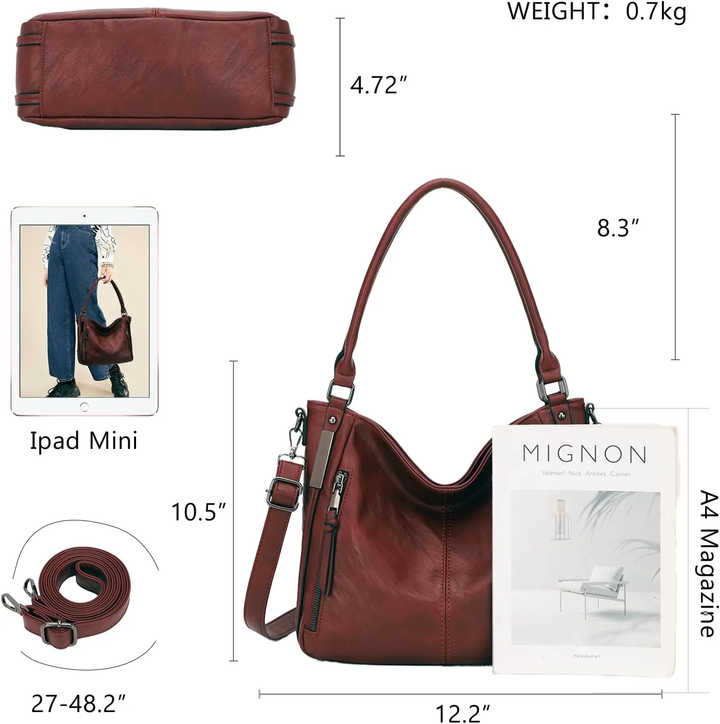 Purses for Women Shoulder Handbags Hobo Bags Tote Bag
