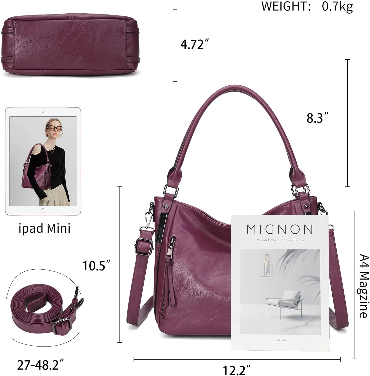 Purses for Women Shoulder Handbags Hobo Bags Tote Bag