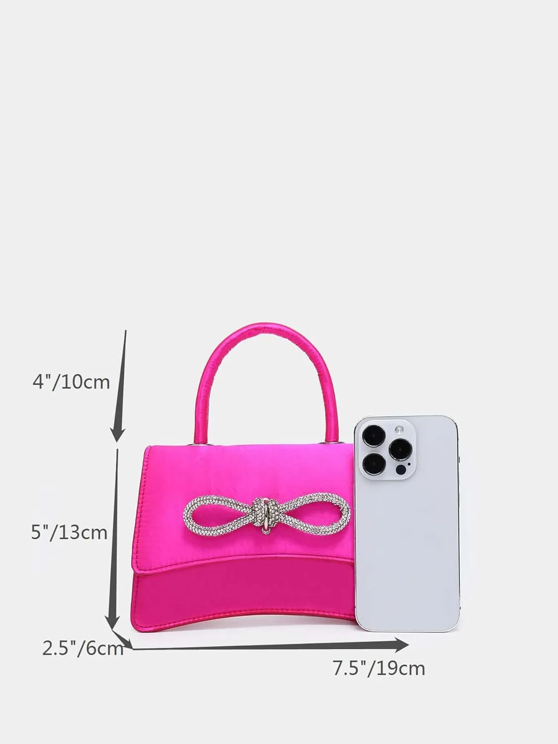 QWINEE Women's Mini Evening Bag Rhinestone Decorated Clutch Purse Prom Bags Sparkle Mini Square Handbags