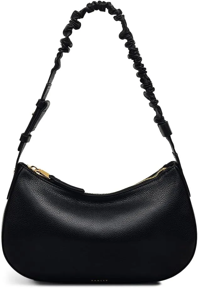 RADLEY London Wilton Crescent Women’s Small Leather Ziptop Shoulder Bag, Black