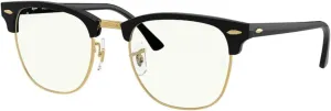 Ray-Ban RB3016 Sunglasses Bundle: RB 3016 CLUBMASTER 901/BF Black and Eyewear Cleaning Kit