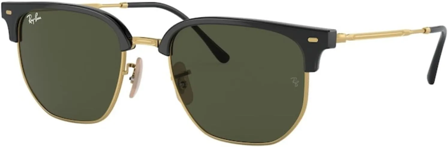 Ray-Ban RB4416 Sunglasses Bundle: RB 4416 NEW CLUBMASTER 601/31 New Clubmaster Black On Arista and Eyewear Cleaning Kit