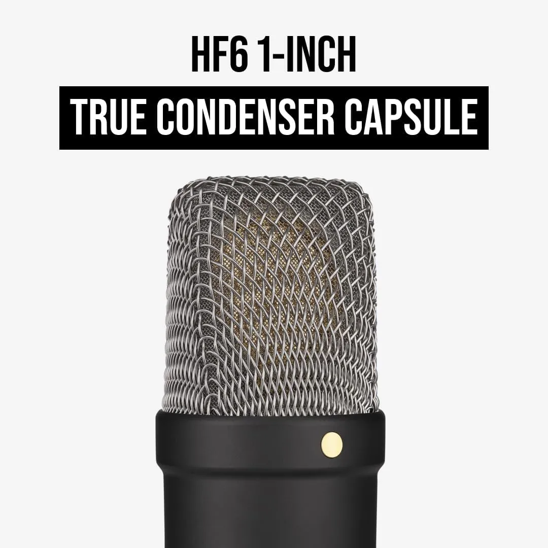 RØDE NT1 Signature Series Condenser Microphone with SM6 Shockmount and Pop Filter - Black