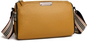 Real Leather Crossbody bags for Women Classic Shoulder Cross Body Purse Luxury Trendy Wide Strap Purses Bag