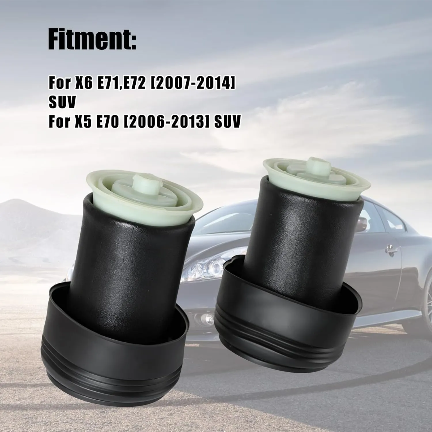 Rear Air Suspension Spring Bag 37126790078 37126790080 Compatible with X5 E70 X6 E71 E72 2007-2014 After-Market Parts 1Pair