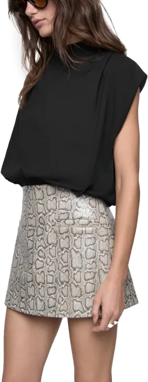 REBECCA MINKOFF Women's Sleeveless, True Black