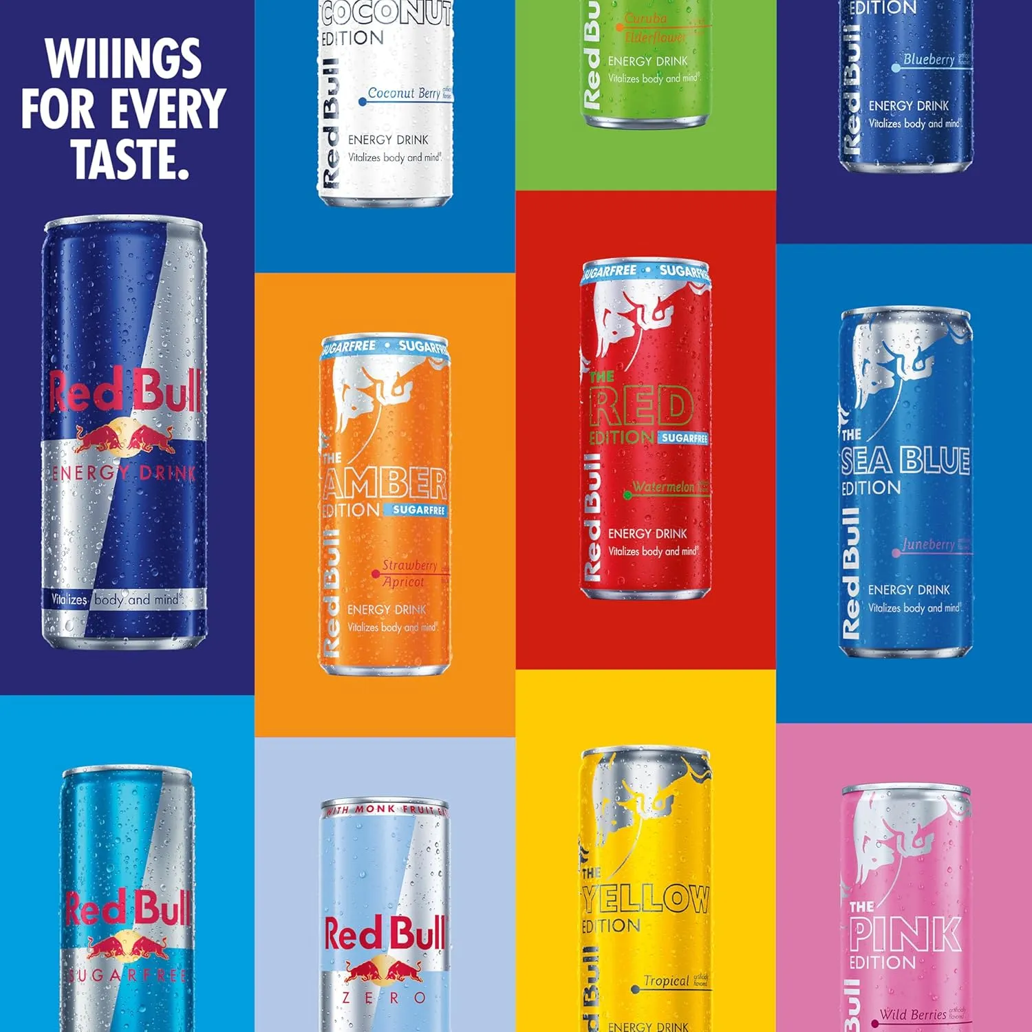 Red Bull Zero Energy Drink, 12 fl. oz., with 114mg Caffeine, Taurine & B Vitamins, Case of 24 cans