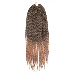 Refined hair 7Packs 24Inch Box Braids Crochet Braids Twist Braiding Hair 22roots Synthetic Jumpo Box Braids Brading Hair Extensions (24inch, T1B/27)