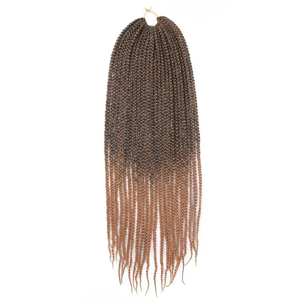 Refined hair 7Packs 24Inch Box Braids Crochet Braids Twist Braiding Hair 22roots Synthetic Jumpo Box Braids Brading Hair Extensions (24inch, T1B/27)
