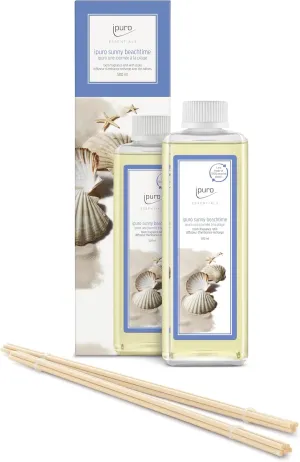 Refreshing sunny beachtime room fragrance refill - subtle room fragrance refill with sparkling and fresh notes - stylish room fragrance refill bottle for a puristic fragrance experience 500 ml