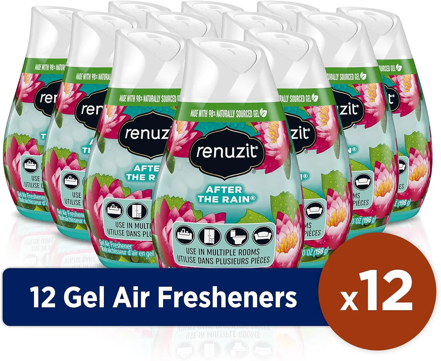 Renuzit - 1716906 03663 Adjustables Air Freshener, After the Rain Scent, Solid, 7 oz (Case of 12)