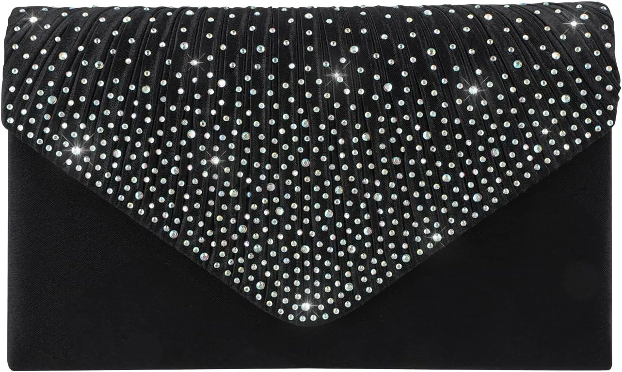 Rhinestone Clutch Purse for Women Sparkling Party Evening Bag Formal Wedding Cocktail Prom Handbag