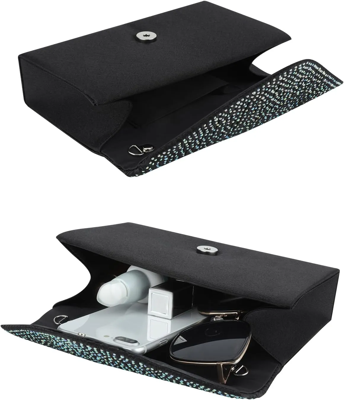 Rhinestone Clutch Purse for Women Sparkling Party Evening Bag Formal Wedding Cocktail Prom Handbag