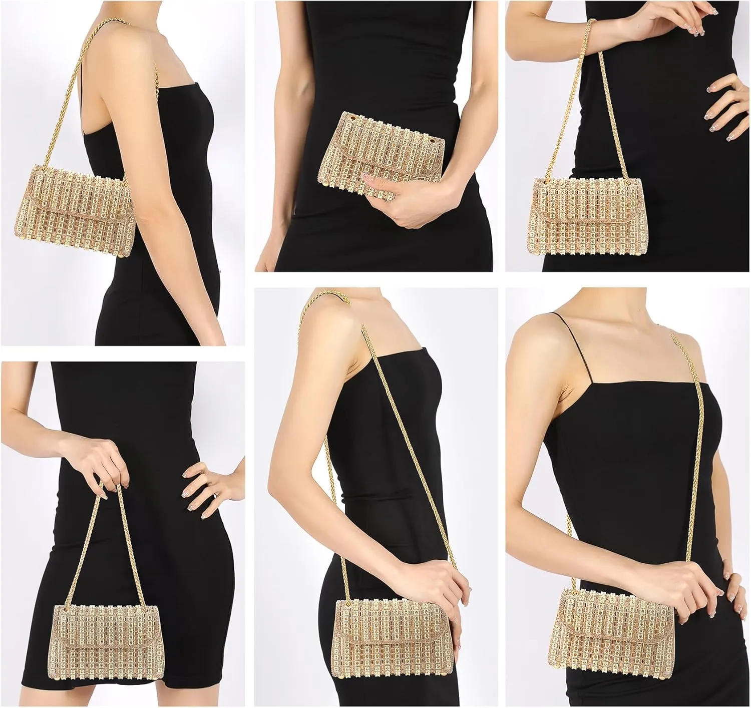 Rhinestone Clutch Purse for Women Sparkling Party Evening Bag Wedding Cocktail Handbag Prom Shoulder Bags