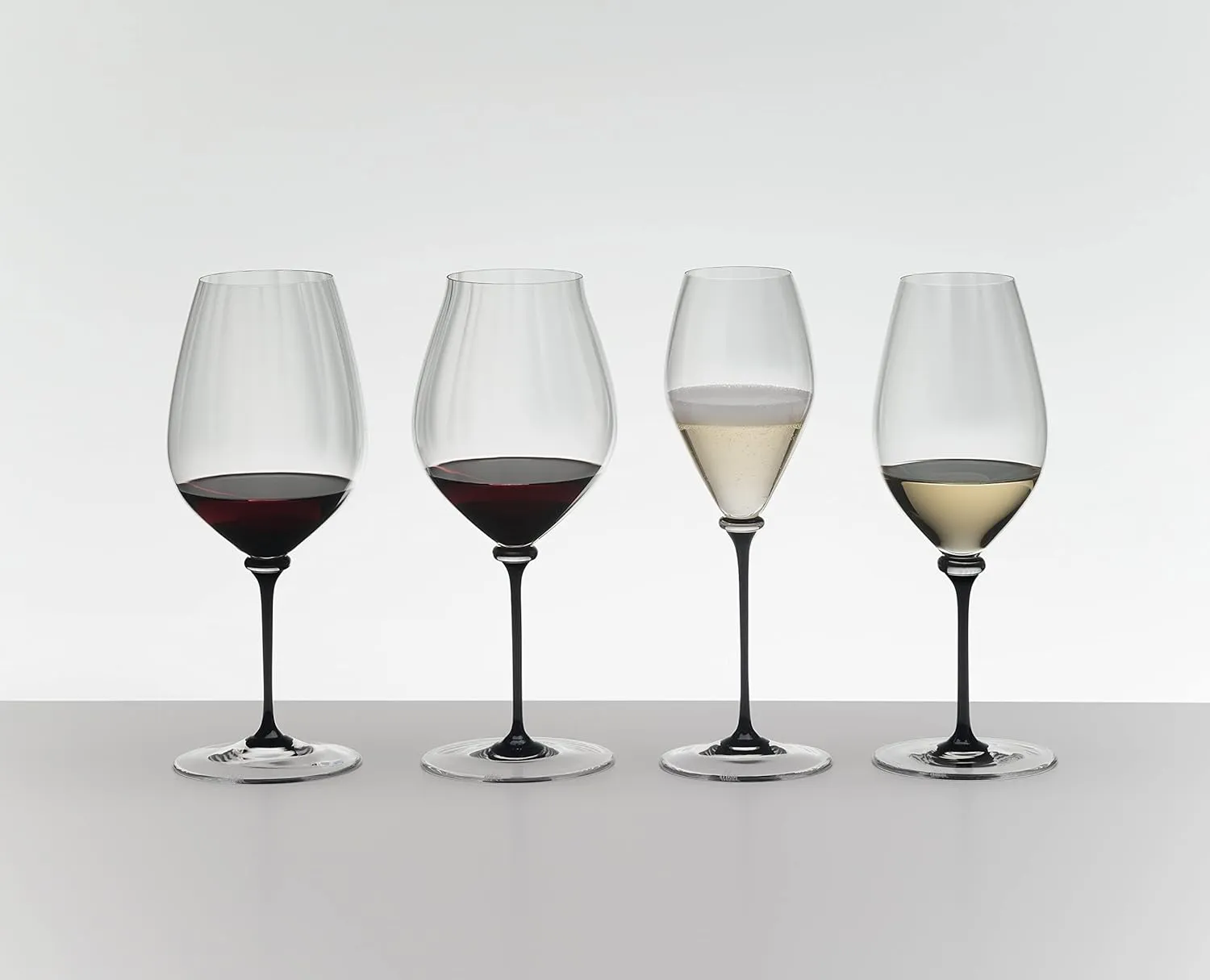 Riedel 4884/67 D Fatto A Mano Performance Pinot Noir Wine Glass, 29 oz, Clear, Black Stem