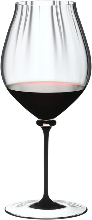 Riedel 4884/67 D Fatto A Mano Performance Pinot Noir Wine Glass, 29 oz, Clear, Black Stem