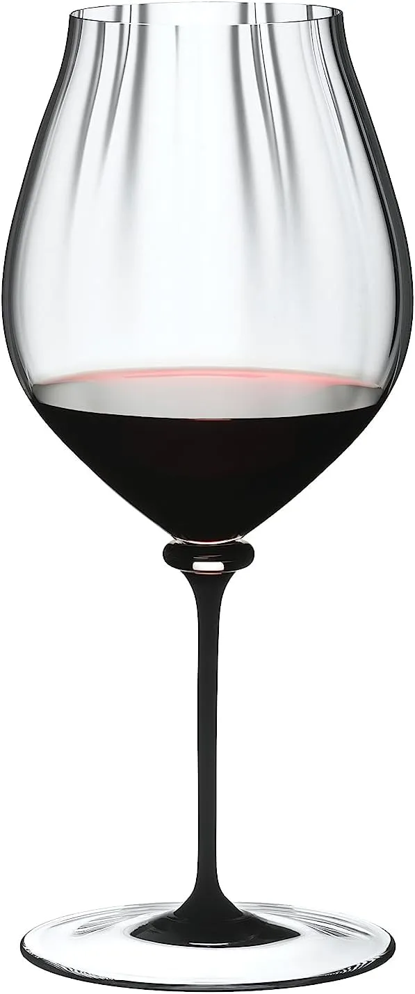Riedel 4884/67 D Fatto A Mano Performance Pinot Noir Wine Glass, 29 oz, Clear, Black Stem