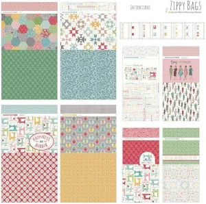 Riley Blake’s Assortment of Premium Quilting Fabric Panels, Perfect for Quilting, Apparel, DIY Crafting, and Home Decor (My Happy Place Zippy Bag Panel)