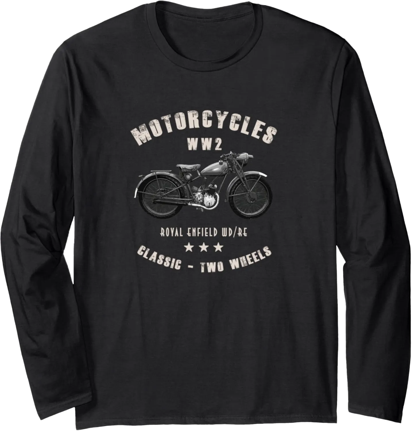 Royal Enfield WD/RE Classic Motorcycle WW2 Long Sleeve T-Shirt