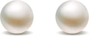 S925, AAAA  Round Freshwater Stud Pearl Earrings for Women, Timeless Elegant Gifts for Her Mom Wife, Mothers Day/Wedding Anniversary/Christmas