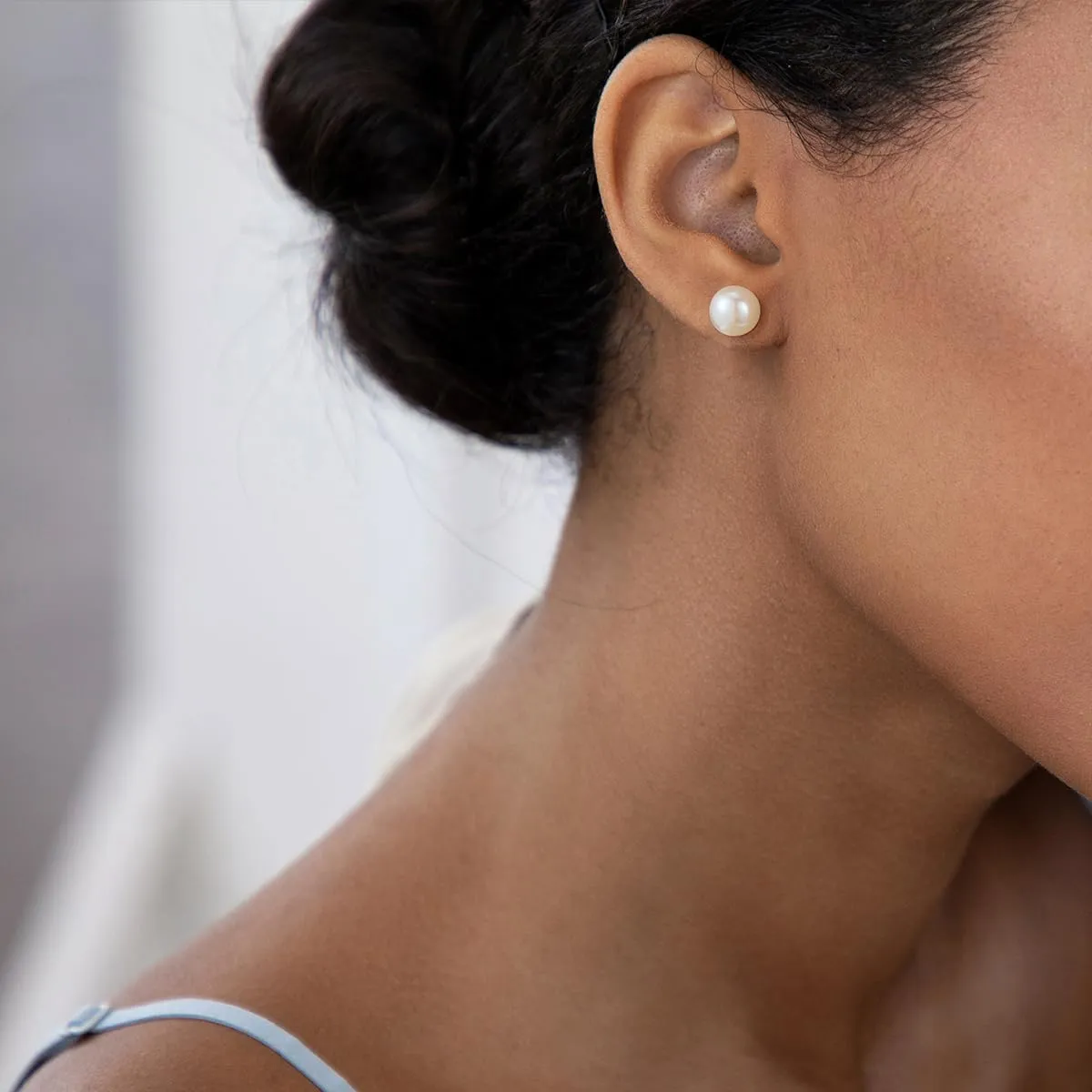 S925, AAAA  Round Freshwater Stud Pearl Earrings for Women, Timeless Elegant Gifts for Her Mom Wife, Mothers Day/Wedding Anniversary/Christmas