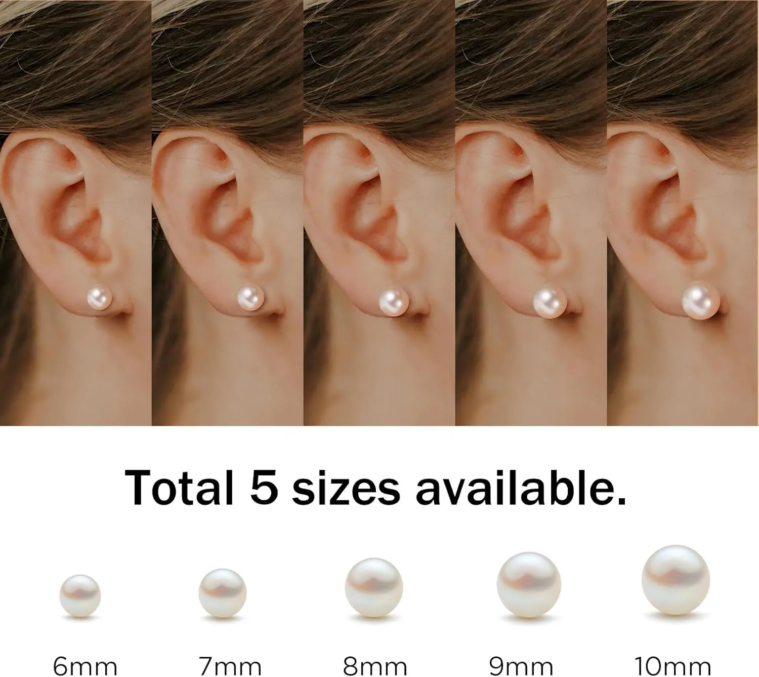 S925, AAAA  Round Freshwater Stud Pearl Earrings for Women, Timeless Elegant Gifts for Her Mom Wife, Mothers Day/Wedding Anniversary/Christmas