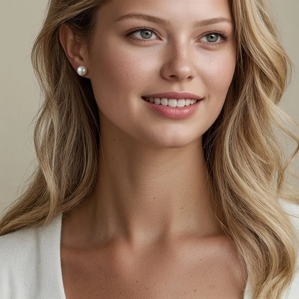 S925, AAAA  Round Freshwater Stud Pearl Earrings for Women, Timeless Elegant Gifts for Her Mom Wife, Mothers Day/Wedding Anniversary/Christmas