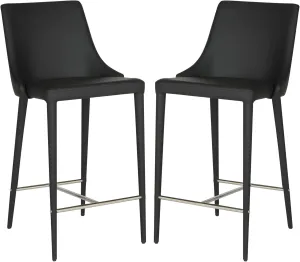 Safavieh Home Collection Summerset Mid-Century Modern White Counter Stool