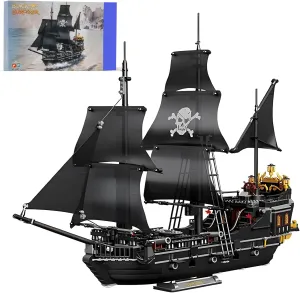 SAMYBLOCKS 1424PCS Pirate Ship Building Blocks Toys,Creator Architecture Corsair Building Set, Wonderful Choice for 6  Boys, Girls or Adults
