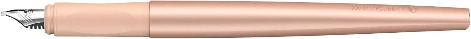 Schneider Callissima Calligraphy Fountain Pen, 1.5 mm, Refillable, Metallic Apricot Barrel, Apricot Ink Cartridge (163806)
