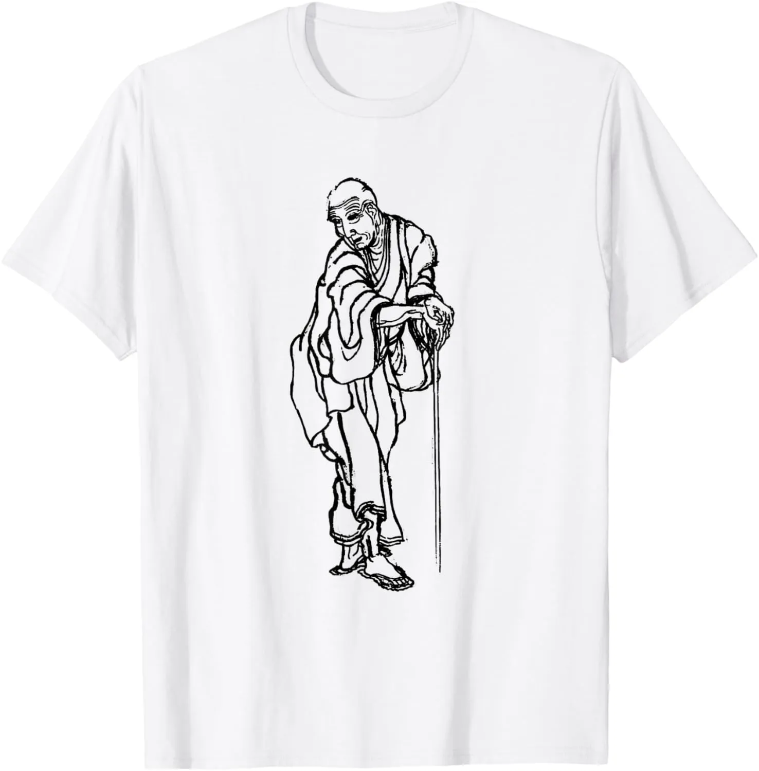 Self-portrait in the age of an old man by Katsushika Hokusai T-Shirt