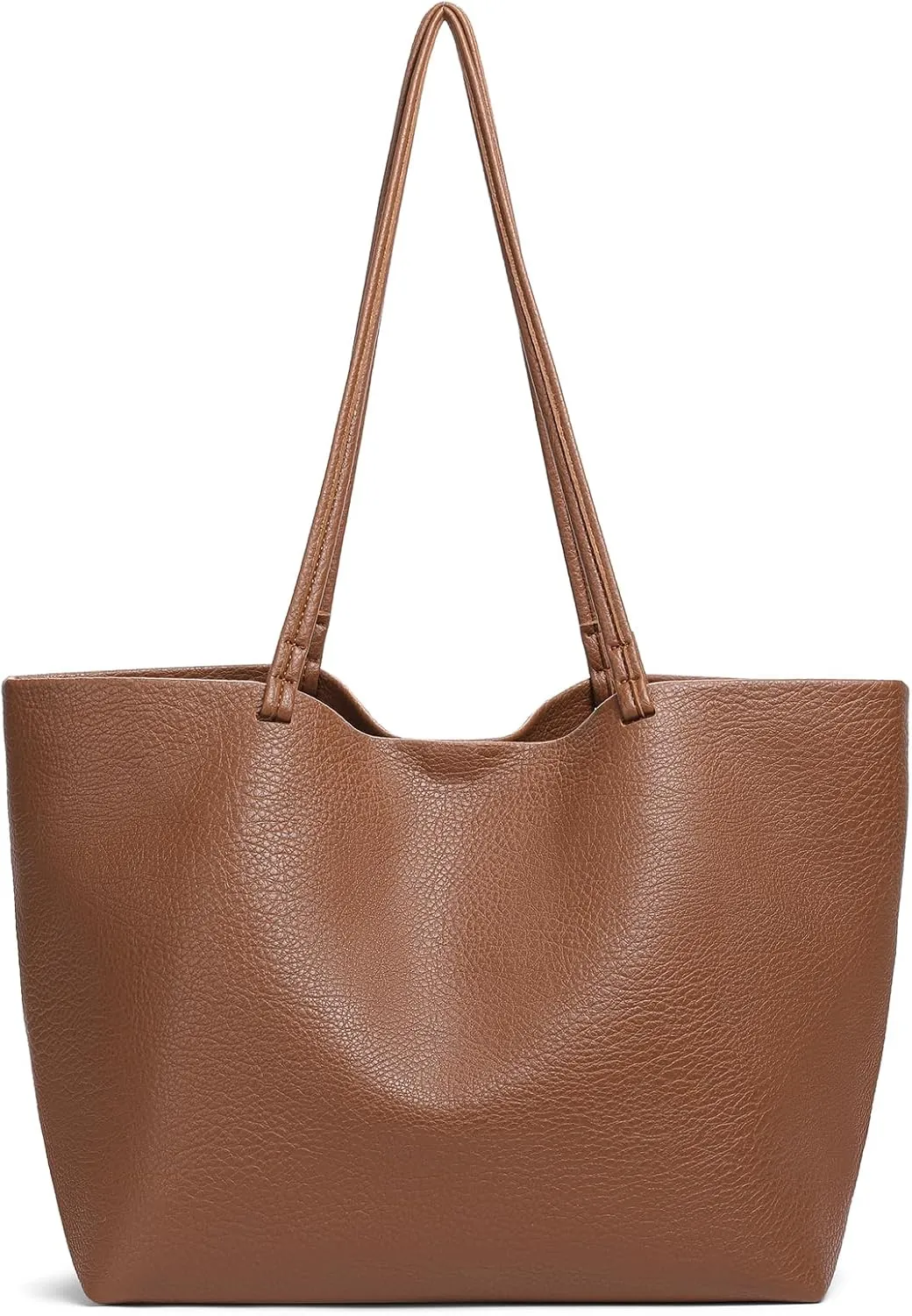 SENDEFN Leather Tote Bag for Women Work Shoulder Bag Large Top Handle Handbags and Ladies Travel Purse with Zipper Pocket
